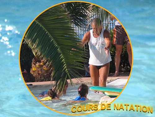 leçons de natation au camping